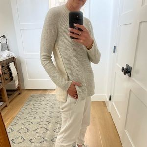 Rebecca Taylor Wool Cashmere side zip Sweater